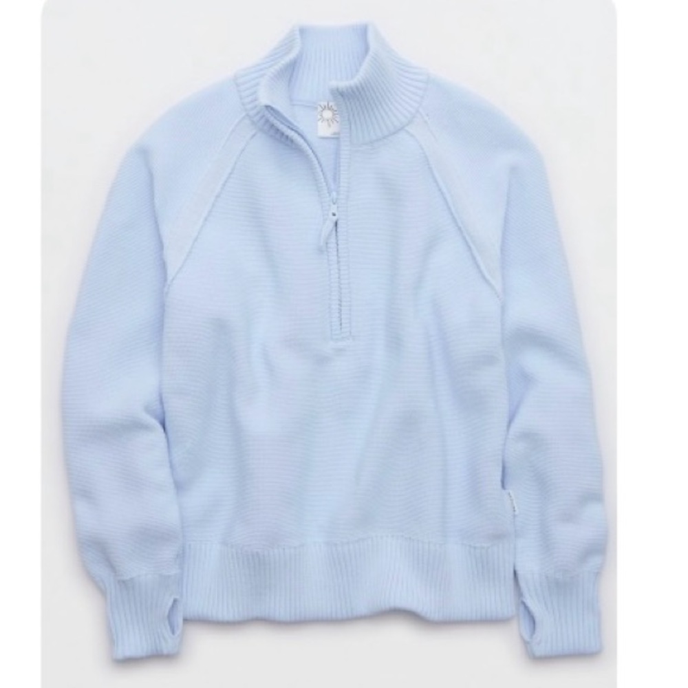 Aerie OFFLINE Quarter Zip Cool Down Sweater